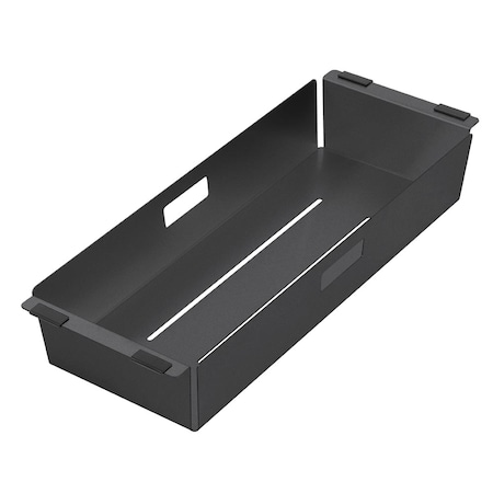 Whitehaus Noah Plus Stainless Steel Sink Colander, Matte Black WHNPLCOL-MBLK